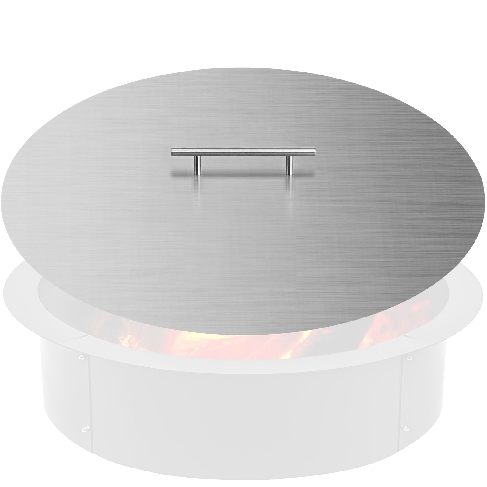 VEVOR Fire Pit Lid Round 20 Inch Fire Pit Ring Lid 1.5 mm Thick 304 Stainless Steel Fire Pit Burner Cover for Round Patio Fire Pit - Ethereal Company