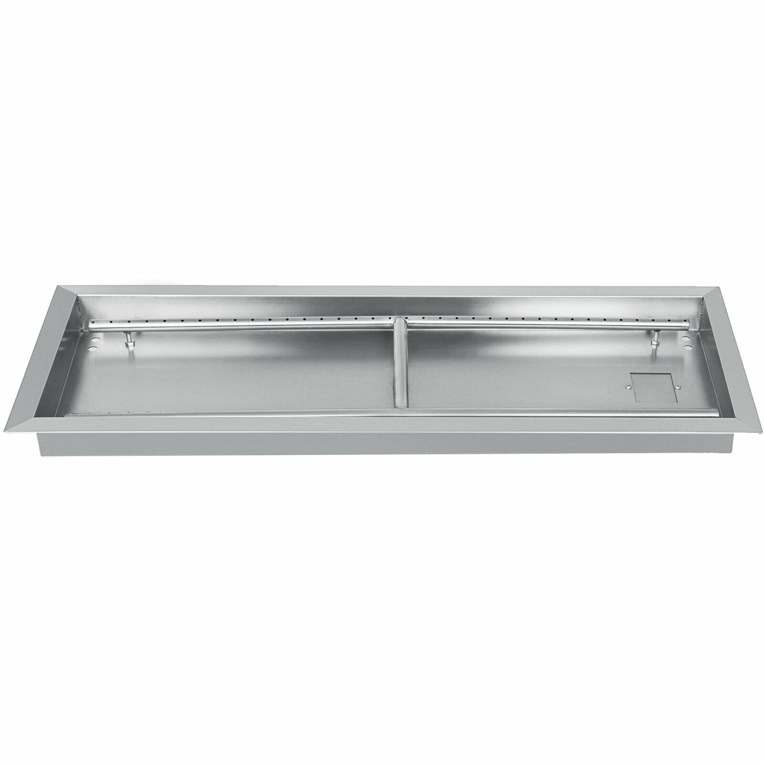 VEVOR Fire Pit Pan 31.5x12 Inch, Stainless Steel Rectangular Fire Pit Pan and Burner, Built - in Fire Pit Pan with H - Burner, 90K BTU - Ethereal Company