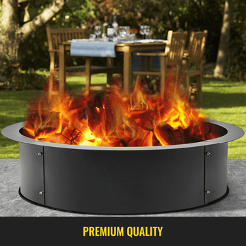 VEVOR Fire Pit Ring 36 - Inch Outer/30 - Inch Inner Diameter, Fire Pit Insert 3.0mm Thick Heavy Duty Solid Steel, Fire Pit Liner DIY Campfire Ring Above or In - Ground for Outdoor - Ethereal Company