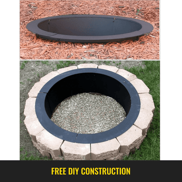 VEVOR Fire Pit Ring 36 - Inch Outer/30 - Inch Inner Diameter, Fire Pit Insert 3.0mm Thick Heavy Duty Solid Steel, Fire Pit Liner DIY Campfire Ring Above or In - Ground for Outdoor - Ethereal Company