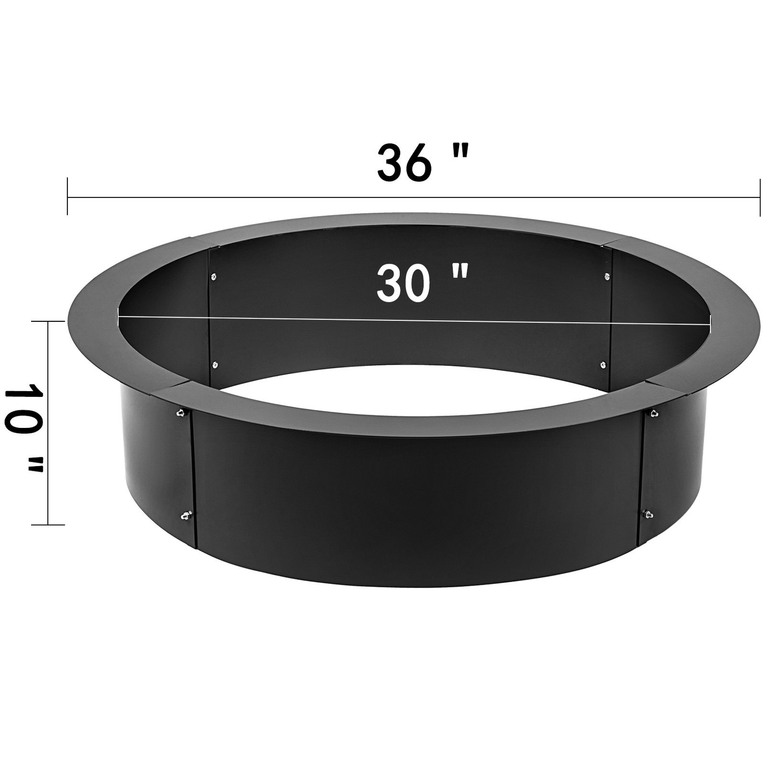 VEVOR Fire Pit Ring 36 - Inch Outer/30 - Inch Inner Diameter, Fire Pit Insert 3.0mm Thick Heavy Duty Solid Steel, Fire Pit Liner DIY Campfire Ring Above or In - Ground for Outdoor - Ethereal Company