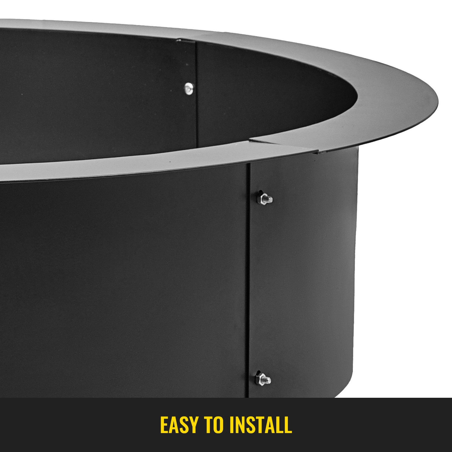 VEVOR Fire Pit Ring 36 - Inch Outer/30 - Inch Inner Diameter, Fire Pit Insert 3.0mm Thick Heavy Duty Solid Steel, Fire Pit Liner DIY Campfire Ring Above or In - Ground for Outdoor - Ethereal Company