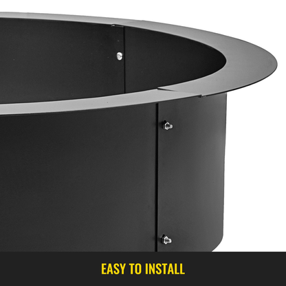 VEVOR Fire Pit Ring 36 - Inch Outer/30 - Inch Inner Diameter, Fire Pit Insert 3.0mm Thick Heavy Duty Solid Steel, Fire Pit Liner DIY Campfire Ring Above or In - Ground for Outdoor - Ethereal Company