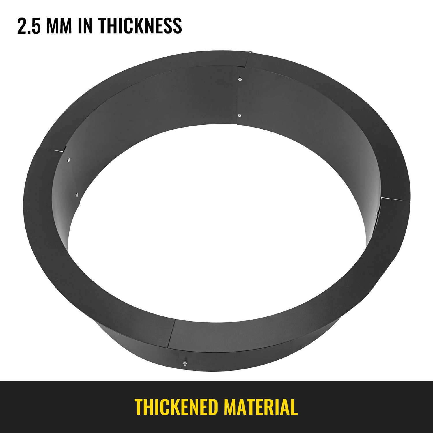 VEVOR Fire Pit Ring 36 - Inch Outer/30 - Inch Inner Diameter, Fire Pit Insert 3.0mm Thick Heavy Duty Solid Steel, Fire Pit Liner DIY Campfire Ring Above or In - Ground for Outdoor - Ethereal Company