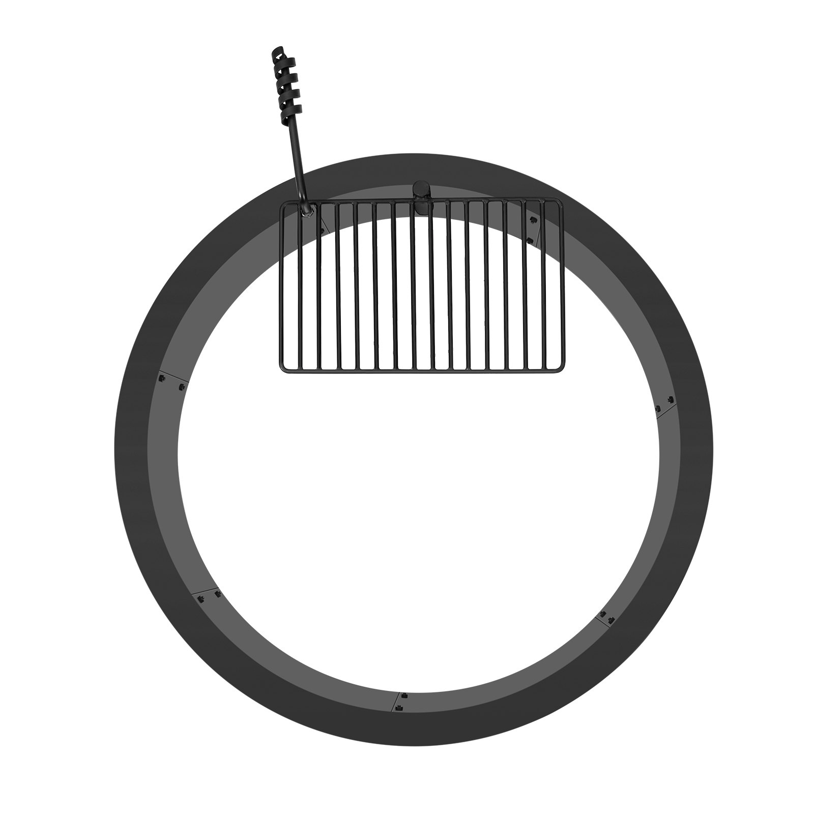 VEVOR Fire Pit Ring w/ BBQ Fire Ring 35 Inch Outer Steel DIY Campfire Firepit - Ethereal Company