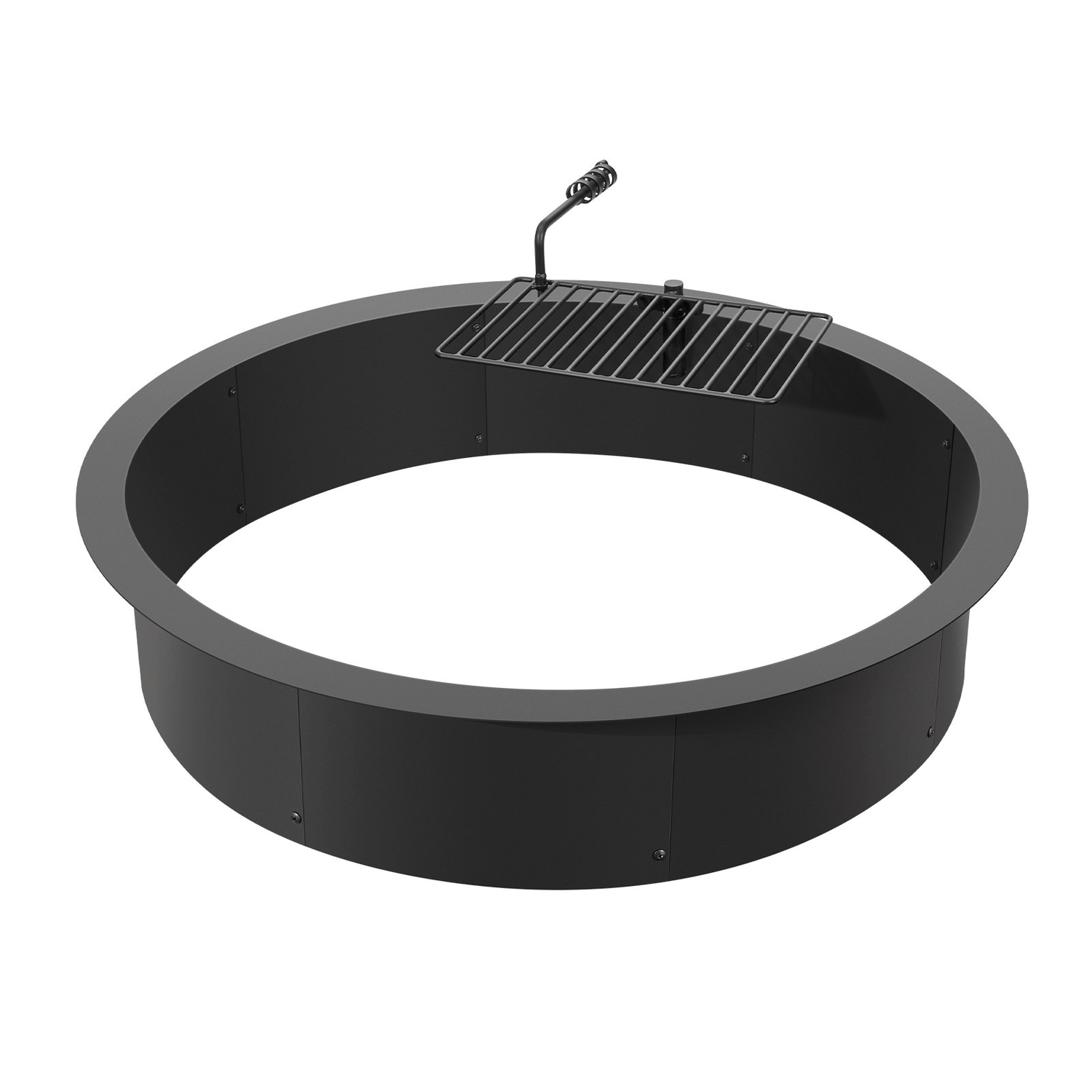 VEVOR Fire Pit Ring w/ BBQ Fire Ring 40 Inch Outer Steel DIY Campfire Firepit - Ethereal Company