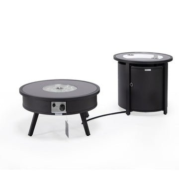 Walbrooke Patio Round Fire Pit and Tank Holder - Ethereal Company