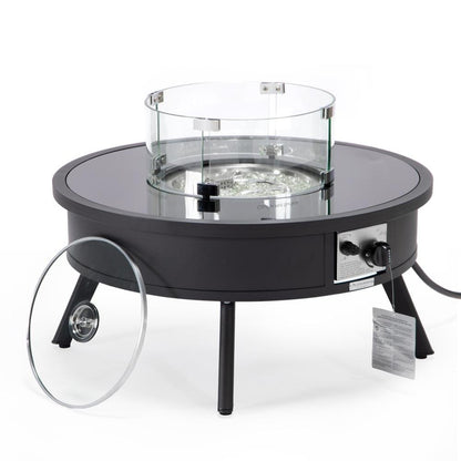Walbrooke Patio Round Fire Pit and Tank Holder - Ethereal Company