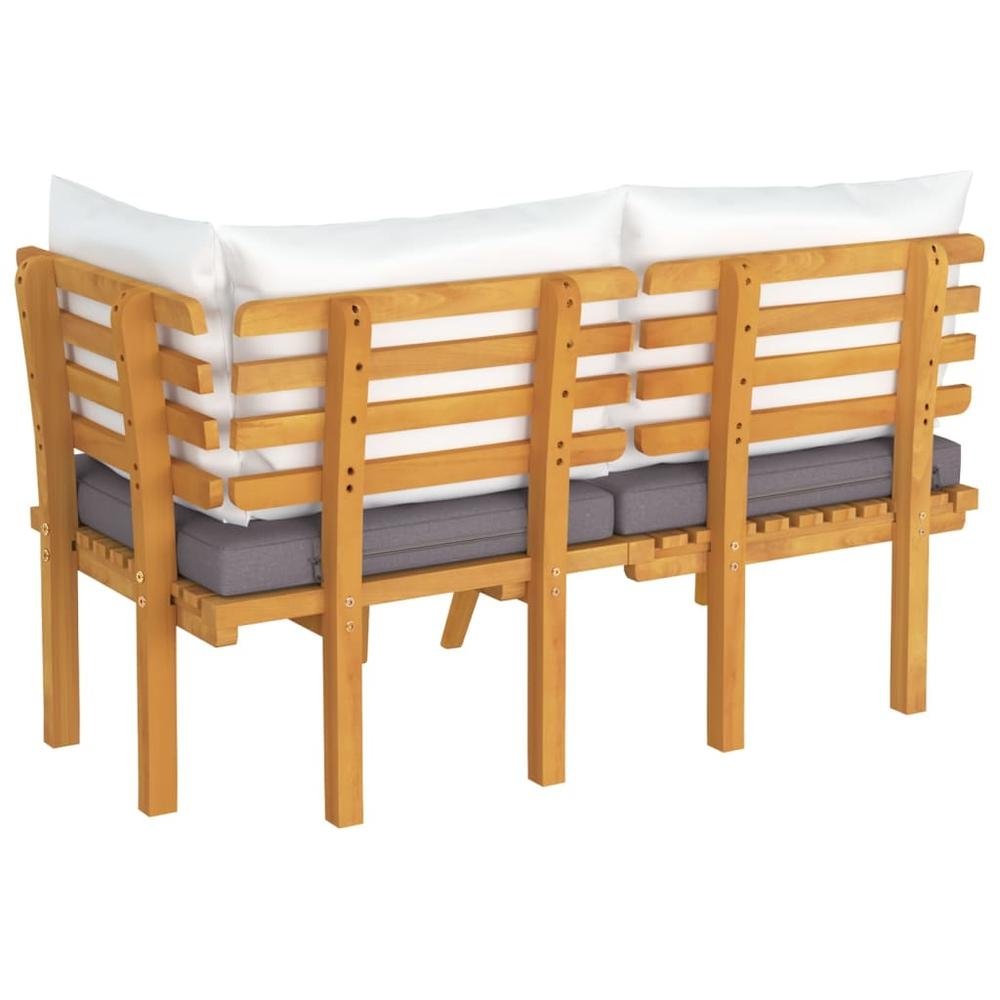 2 Piece Patio Lounge Set with Cushions Solid Acacia Wood - Ethereal Company