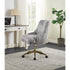 ACME Arundell II Office Chair, Gray Faux Fur & Gold Finish - Ethereal Company