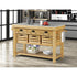 ACME Grovaam Kitchen Island, Marble & Natural Finish - Ethereal Company