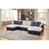 ACME Merill Sectional Sofa w/Sleeper , Beige Fabric & Black - Ethereal Company
