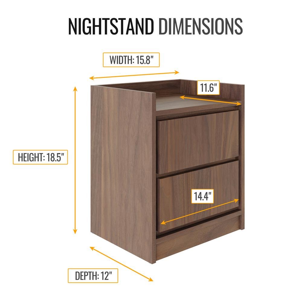 Adagio Nightstand - Brown - Ethereal Company