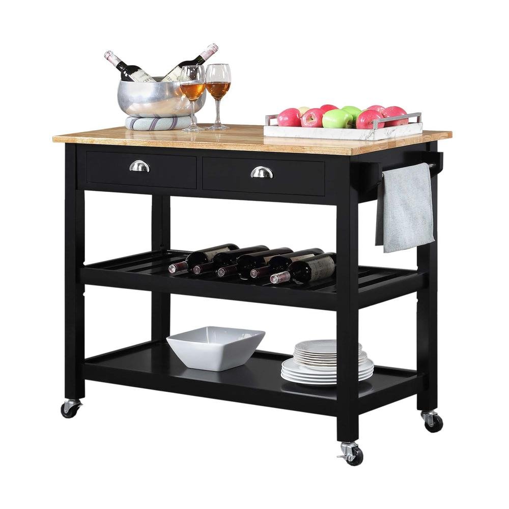 American Heritage-Kitchen Cart-Black - Ethereal Company