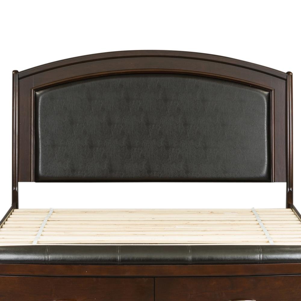 Avalon Queen Panel Leather Headboard, Dark Truffle - Ethereal Company