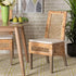 Bali & Pari Argos Modern Bohemian Natural Brown Rattan 2-Piece Dining Chair Set - Ethereal Company