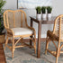 bali & pari Arween Modern Bohemian Natural Brown Rattan Dining Chair - Ethereal Company