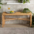 bali & pari Cacaban Modern Bohemian Natural Brown Rattan Accent Bench - Ethereal Company