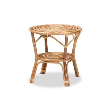 bali &amp; pari Cariel Modern Bohemian Natural Brown Rattan Coffee Table - Ethereal Company