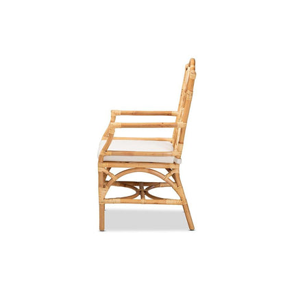 bali &amp; pari Delta Modern and Contemporary Natural Finished Rattan Dining Chair - Ethereal Company