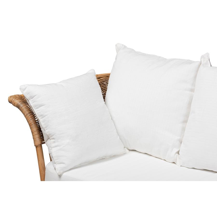 bali &amp; pari Edana Modern Bohemian Natural Rattan Sofa With Cushion - Ethereal Company