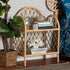 Bali & Pari Hammond Modern Bohemian Natural Brown Rattan 2-Tier Display Shelf - Ethereal Company