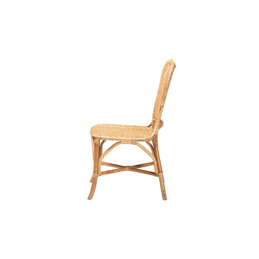 bali &amp; pari Irene Modern Bohemian Natural Rattan Dining Chair - Ethereal Company