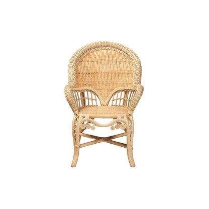 bali &amp; pari Ratu Modern Bohemian Natural Brown Rattan Accent Chair - Ethereal Company