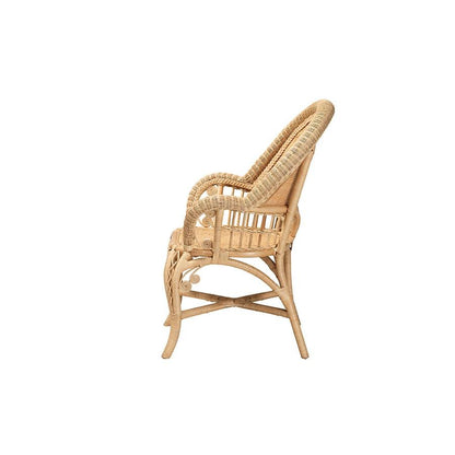 bali &amp; pari Ratu Modern Bohemian Natural Brown Rattan Accent Chair - Ethereal Company