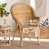 bali & pari Ratu Modern Bohemian Natural Brown Rattan Accent Chair - Ethereal Company