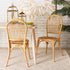 bali & pari Wina Modern Bohemian Natural Brown Rattan 2-Piece Dining Chair Set - Ethereal Company