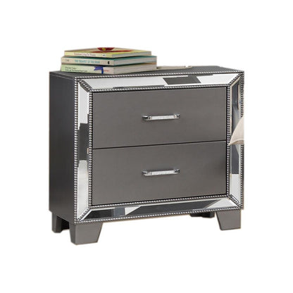 Beronica 26&quot; Nightstand - Silver - Ethereal Company