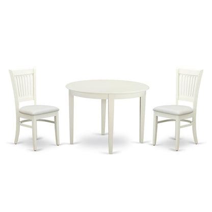 Beverly Dining Table/ 2 Dining Chairs - White - Ethereal Company