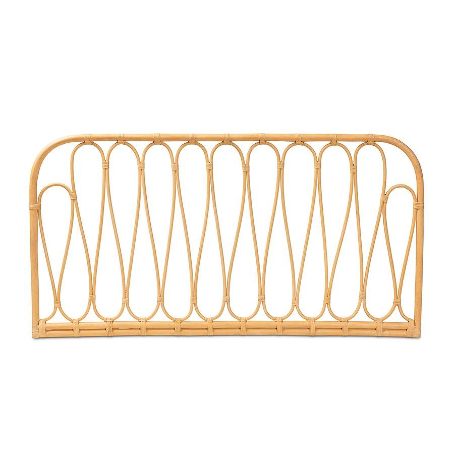 Bohemian Natural Brown Rattan Queen Size Wall-mount Headboard - Ethereal Company