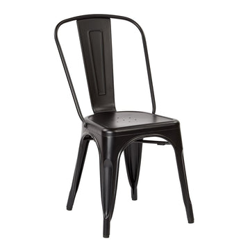 Bristow Armless Chair, Matte Black, 2 Pack - Ethereal Company