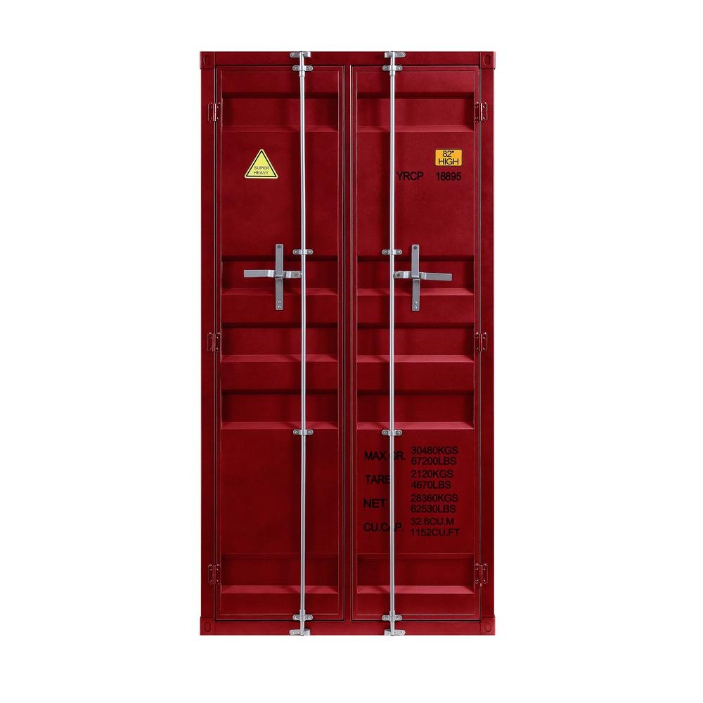 Cargo Wardrobe (Double Door), Red - Ethereal Company