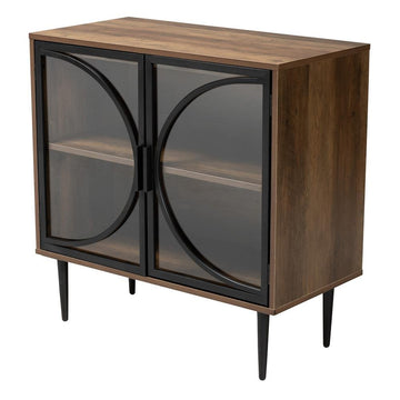 Carter SideBoard - Walnut Brown Finished Wood &amp; Black Metal - Ethereal Company