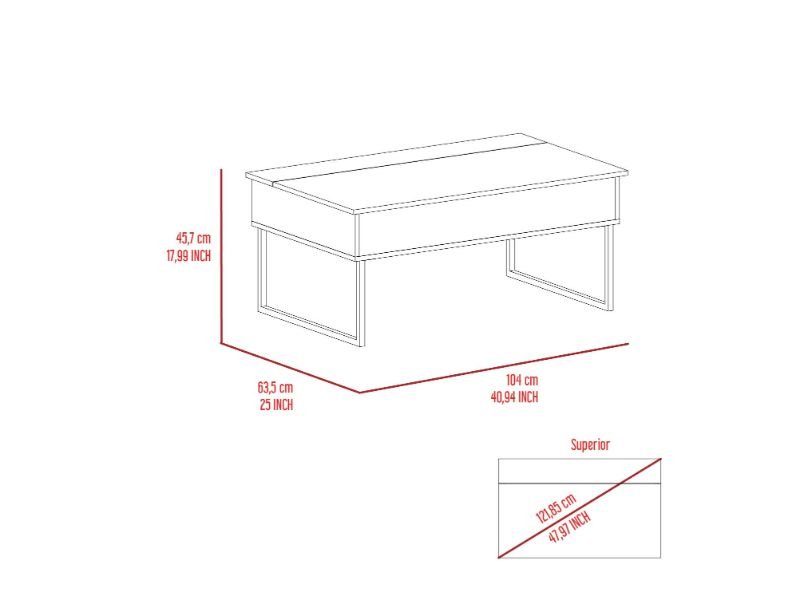 Cessar Lift Top Coffee Table - Dark Walnut Finish - Ethereal Company