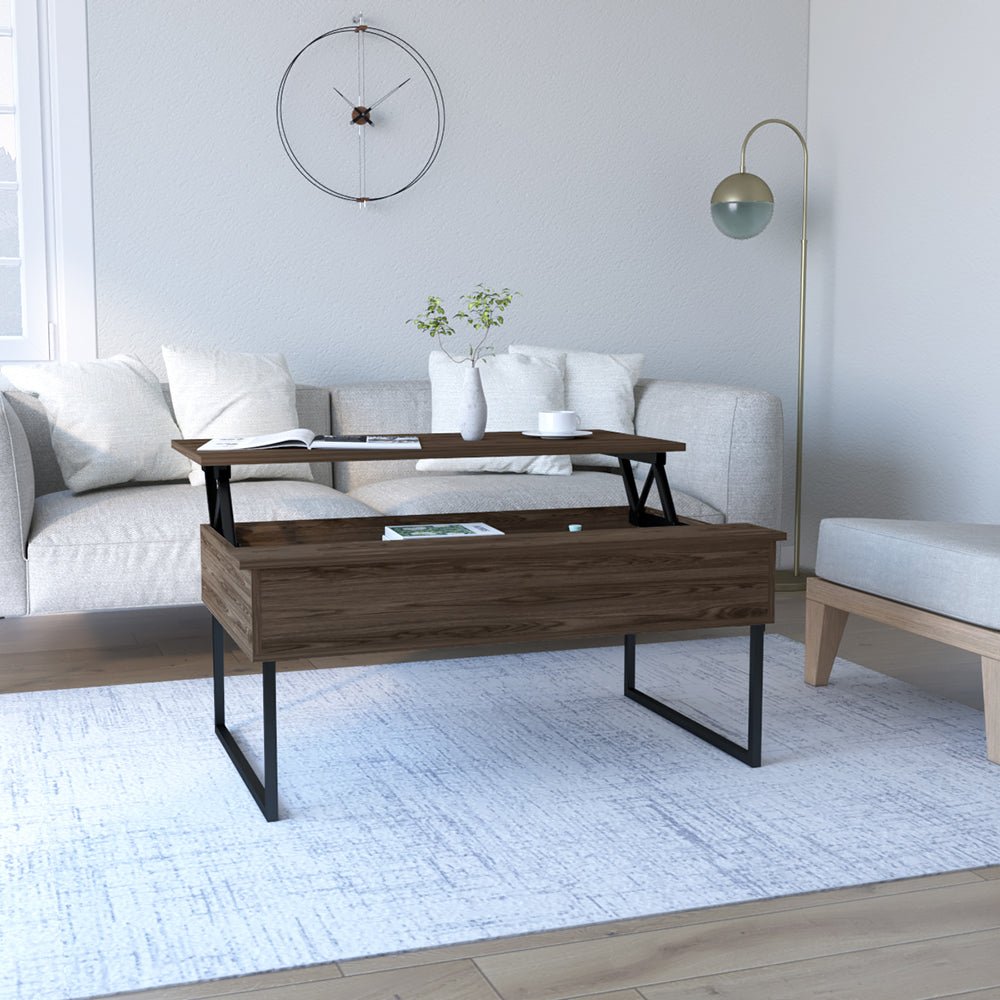 Cessar Lift Top Coffee Table - Dark Walnut Finish - Ethereal Company