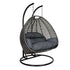 Charcoal Wicker Hanging 2 person Egg Swing Chair - Ethereal Company