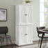 Clifton Tall Pantry Distressed White - 2 Stackable Pantries - Ethereal Company