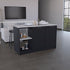 Coral Kitchen Island with Large Countertop-White Top/Black - Ethereal Company