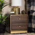 Cormac Nightstand - Walnut/Gold Metal - Ethereal Company
