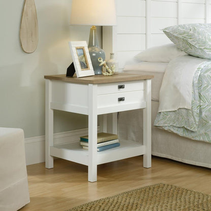 Cottage Road Night Stand - Soft White/Lintel Oak - Ethereal Company