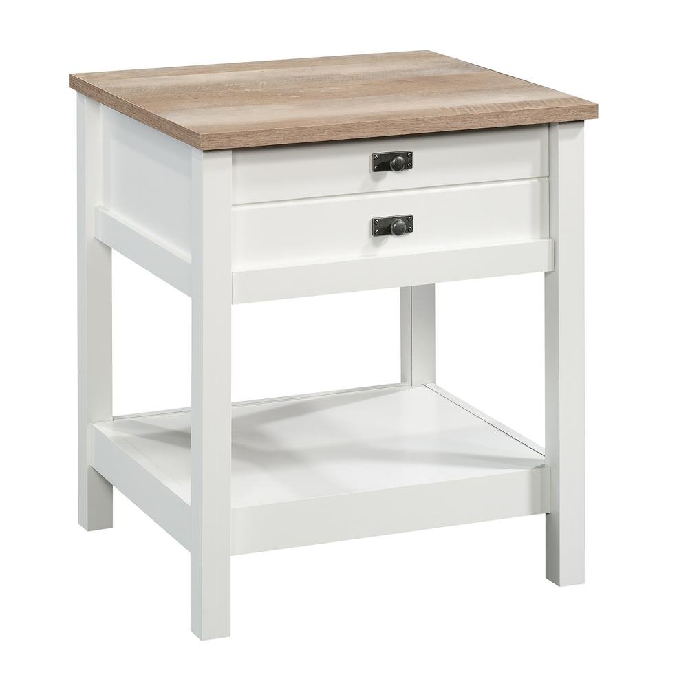 Cottage Road Night Stand - Soft White/Lintel Oak - Ethereal Company