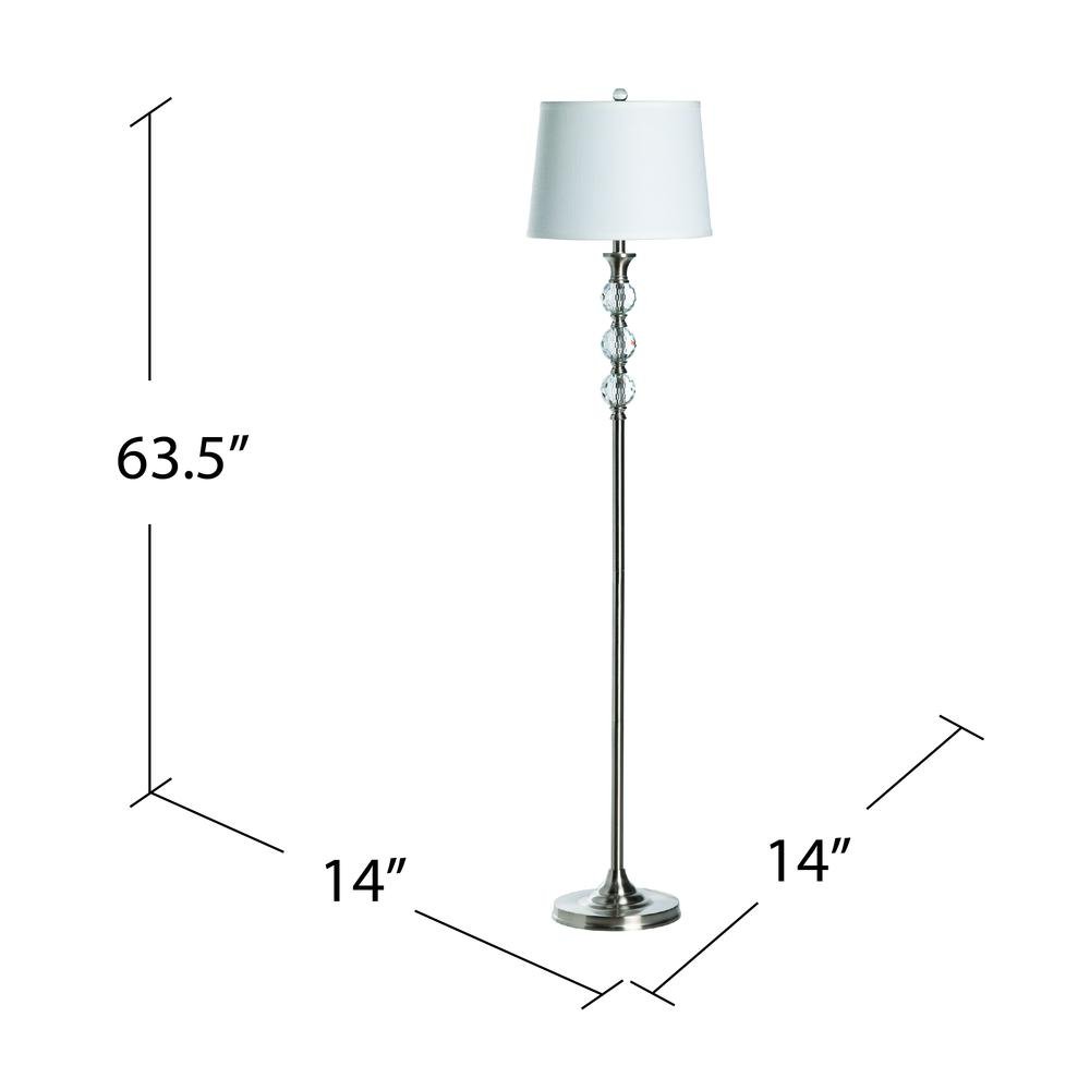 Crestview Collection Harper 62 Inch Metal Floor Lamp with Crystal Details - Ethereal Company