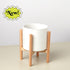 Cylinder Planter with Wood Stand - 5" Pot - Ethereal CompanyPots & Planters