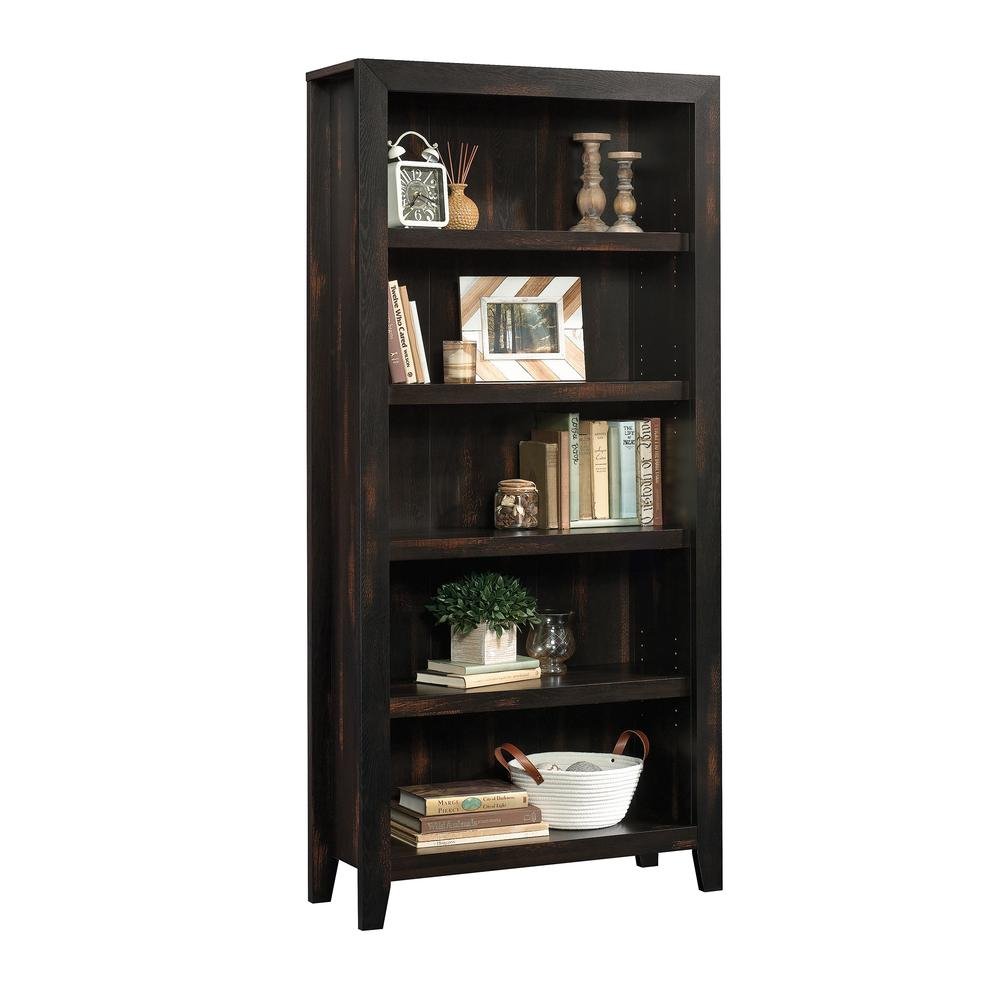Dakota Pass 5-Shelf Bookcase - Char Pine - Ethereal Company