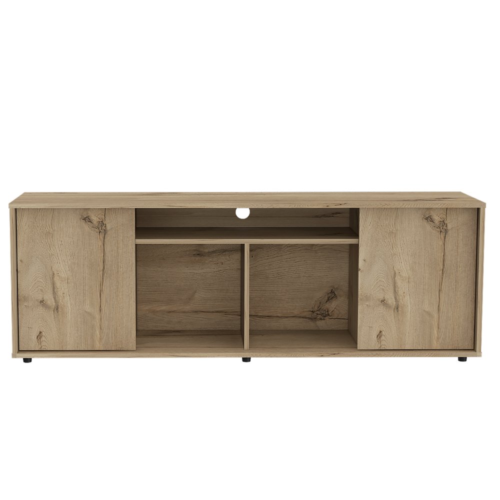 Dallas Tv Stand for TV´s up 55&quot;, Two Cabinets With Single Door, Four Shelves - Ethereal Company