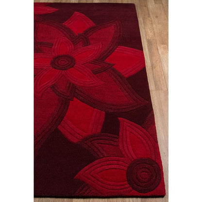 Delhi Area Rug, Red, 3&